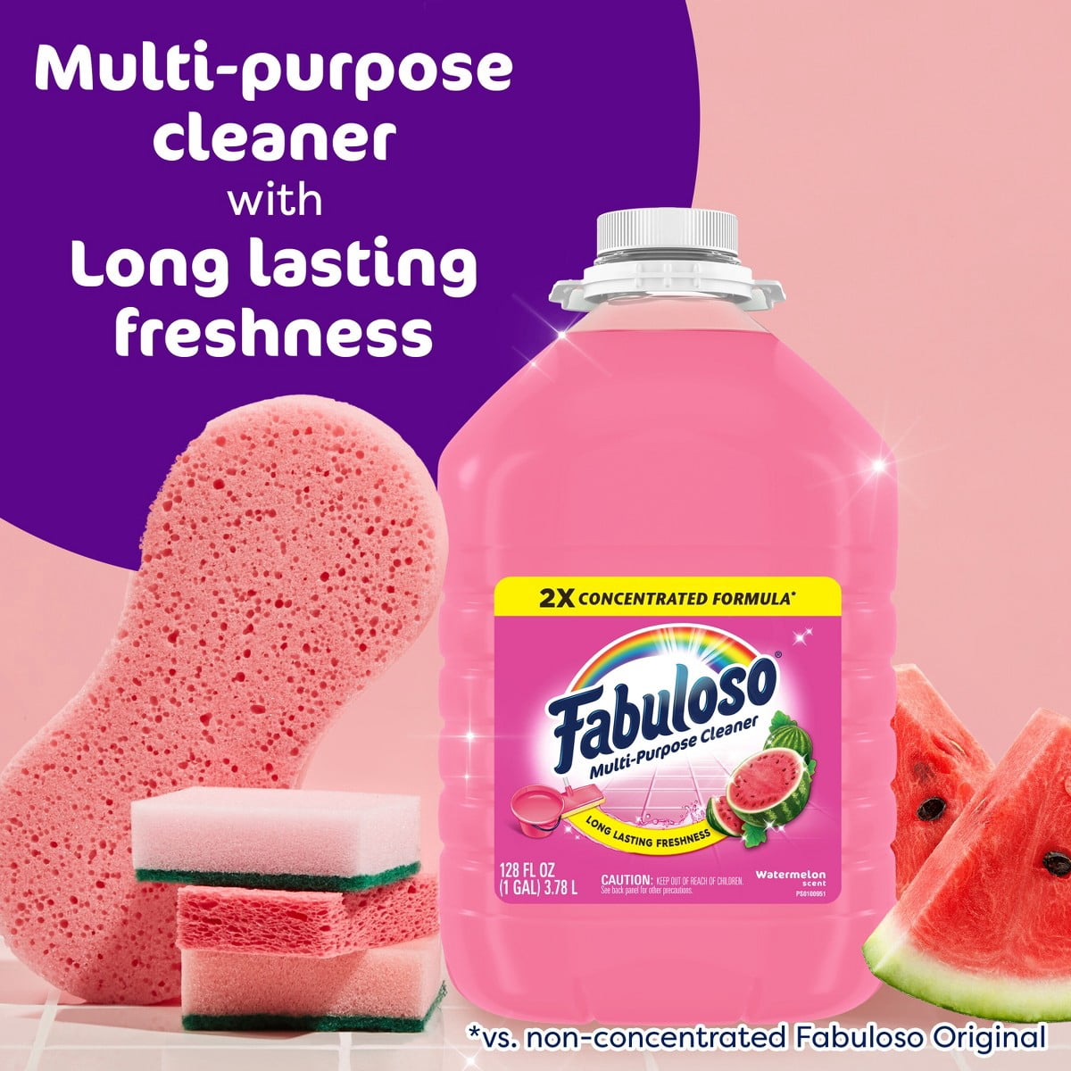 Fabuloso Watermelon Multi-Purpose Cleaner 2X Concentrated Formula Floor Cleaner - 56oz