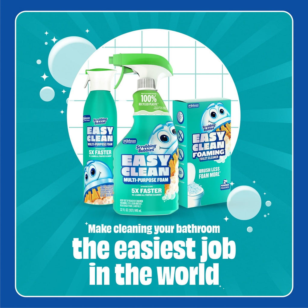 Scrubbing Bubbles Easy Clean Toilet Bowl Cleaner Foaming Powder - 2 Count