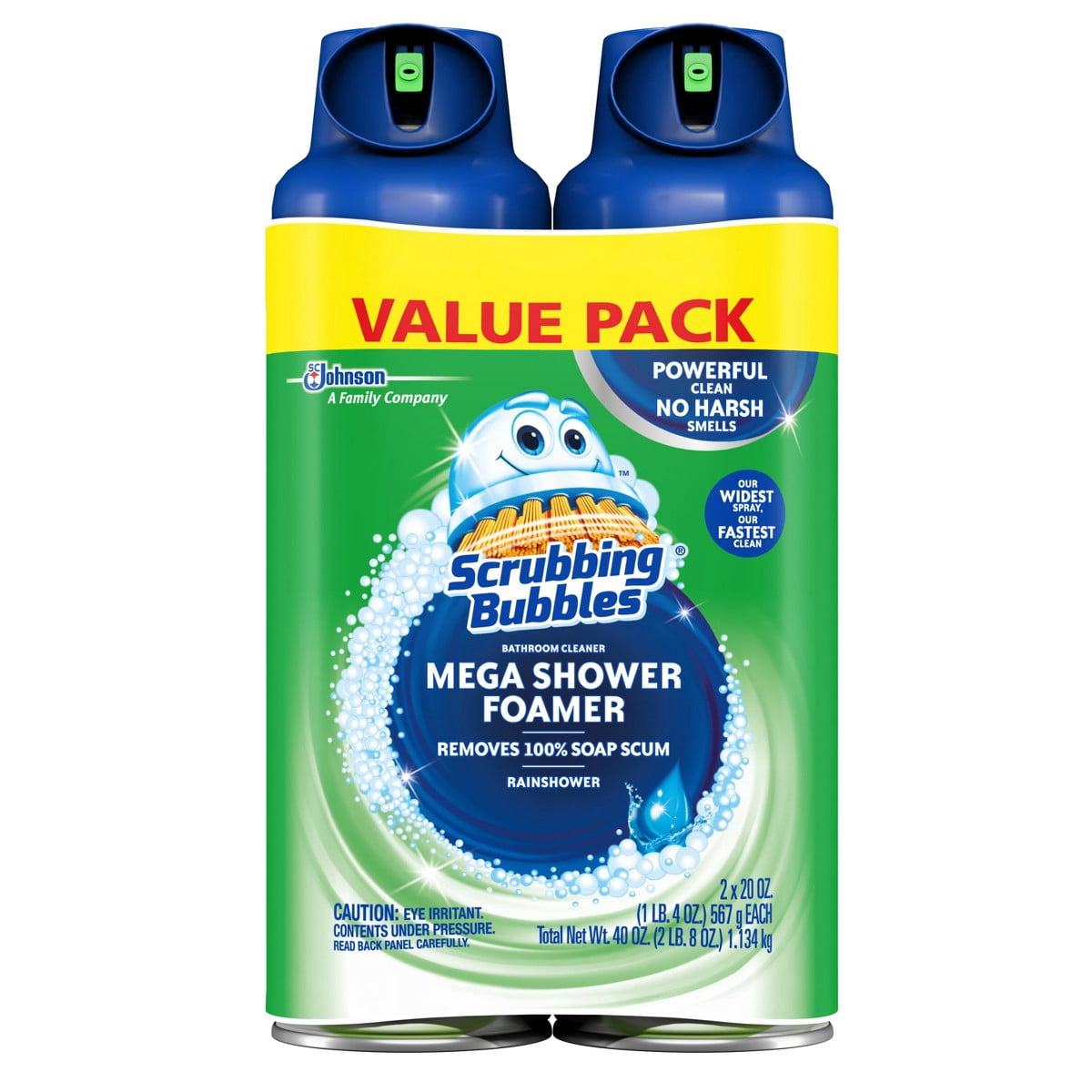 Scrubbing Bubbles Mega Bathroom Shower Cleaner Foam Disinfectant Spray Aerosol - 20oz