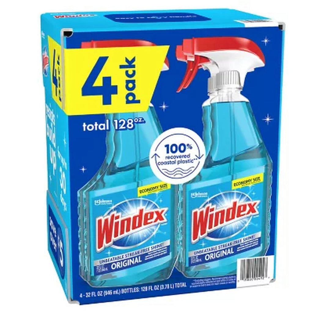 Windex Original Glass Cleaner 4x32 oz bottles - 128 oz Total