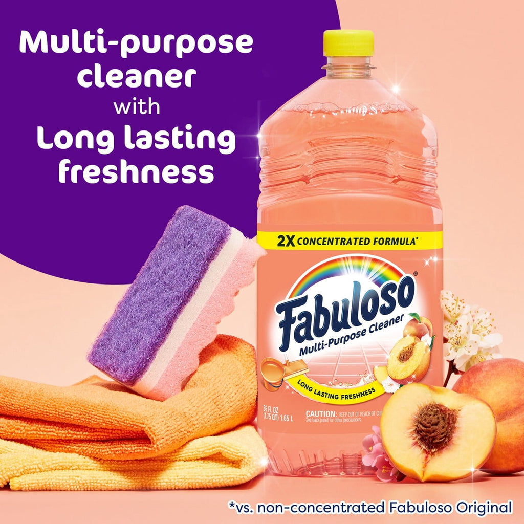 Fabuloso Peach Multi-Purpose Cleaner 2X Concentrated Formula Floor Cleaner - 56 fl oz