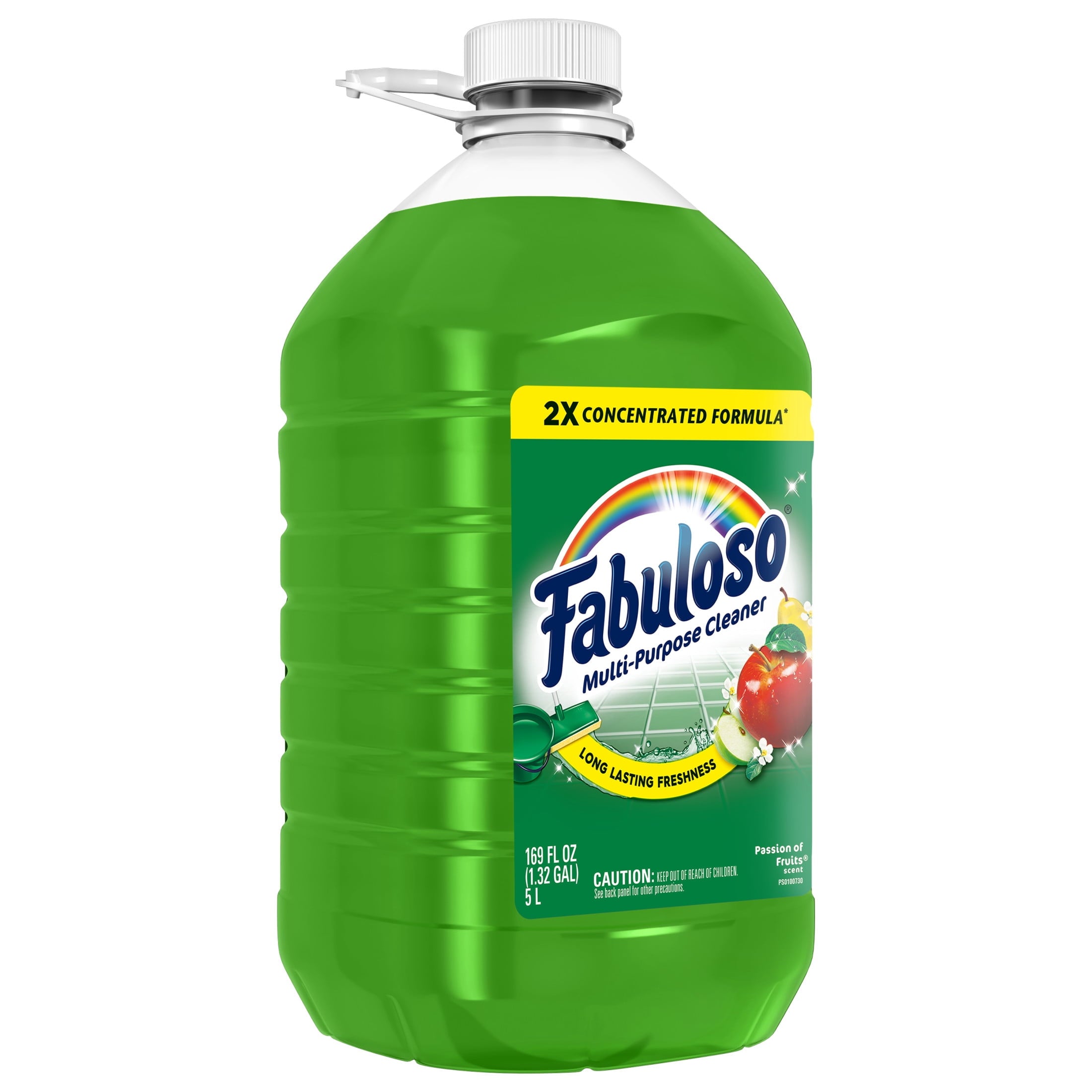 Fabuloso 2X Multi-Purpose Cleaner - No Rinse Floor Cleaner, Passion of Fruits Scent, 169 fl oz