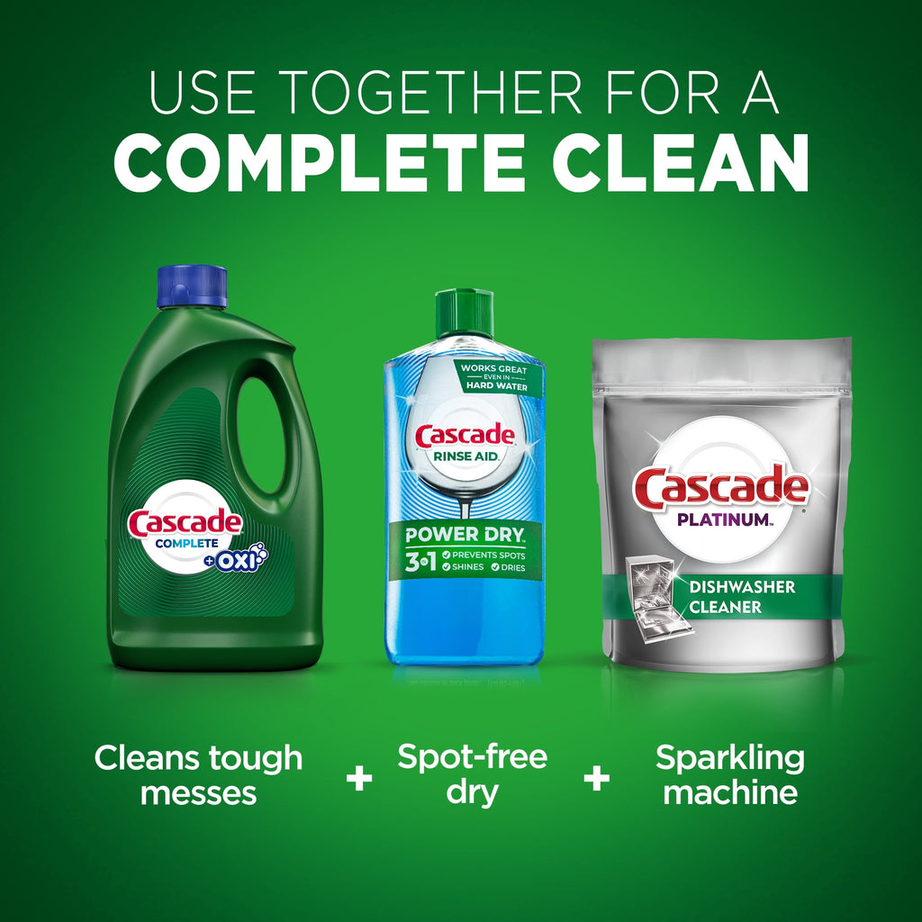 Cascade Complete Gel + Oxi - Dishwasher Detergent, 60 fl oz