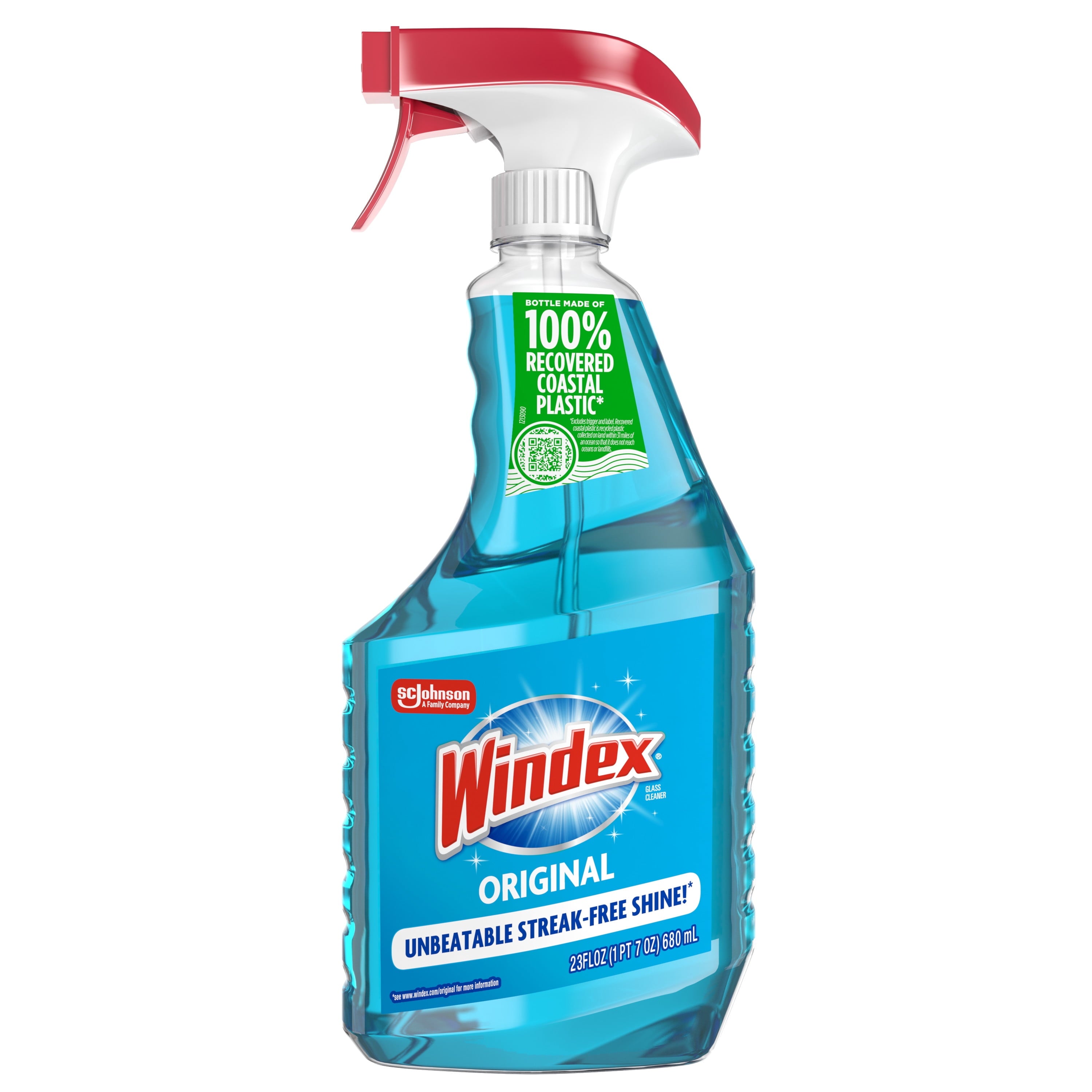 Windex Glass - Window, and Mirror Cleaner, Original Blue, Spray Bottle, 23 fl oz