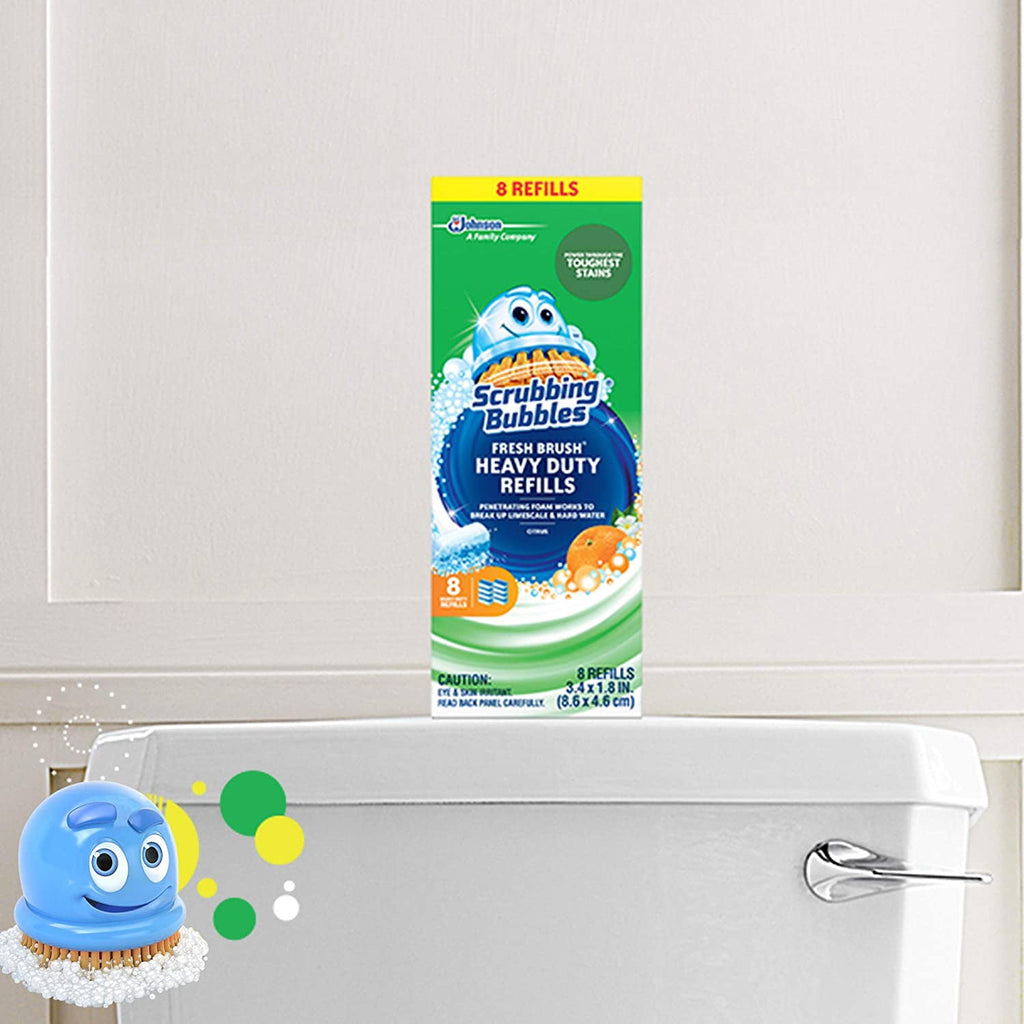 Scrubbing Bubbles Heavy Duty Fresh Brush Refills - 8 Count