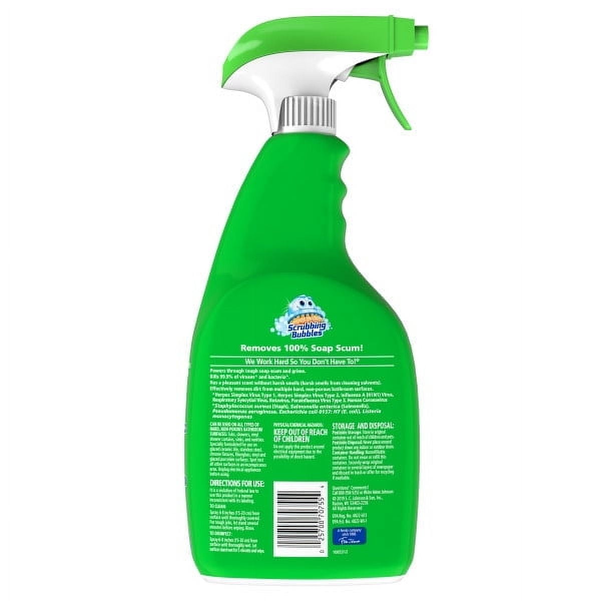 Scrubbing Bubbles Disinfectant Bathroom Grime Fighter Spray - Citrus, 32 fl oz, Pack of 6