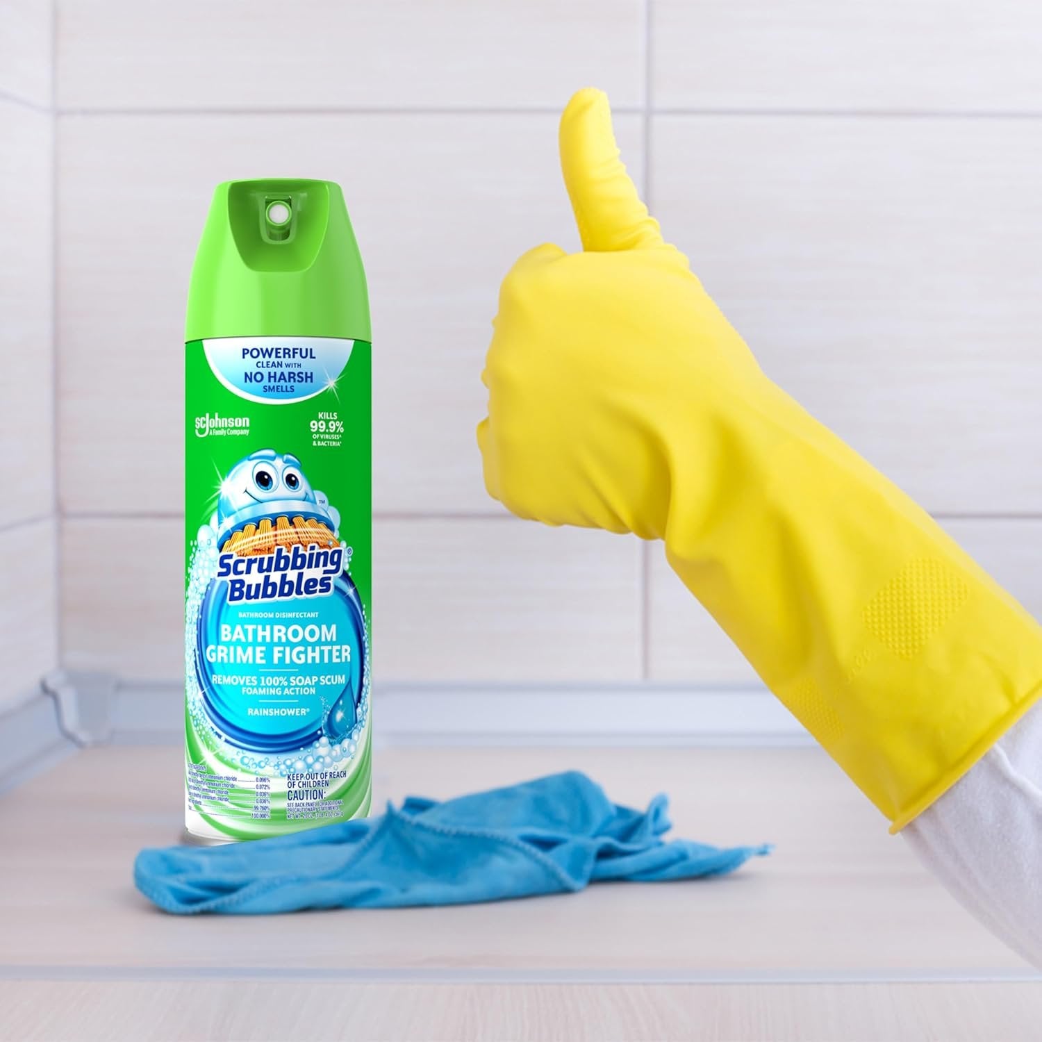 The Award Box Scrubbing Bubbles Bathroom Grime Fighter Rainshower 25 oz - 3 Pack