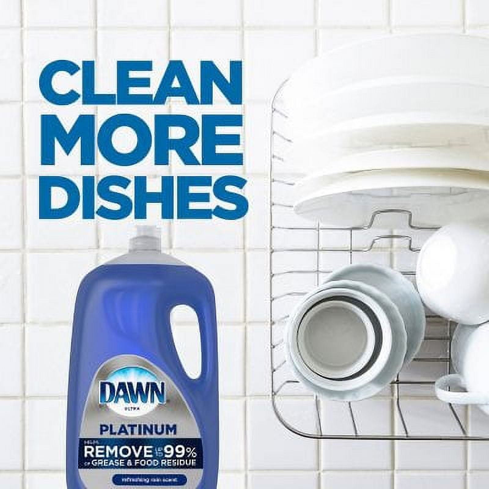 Dawn Platinum Dishwashing Liquid Dish Soap - Refreshing Rain (90 oz.)