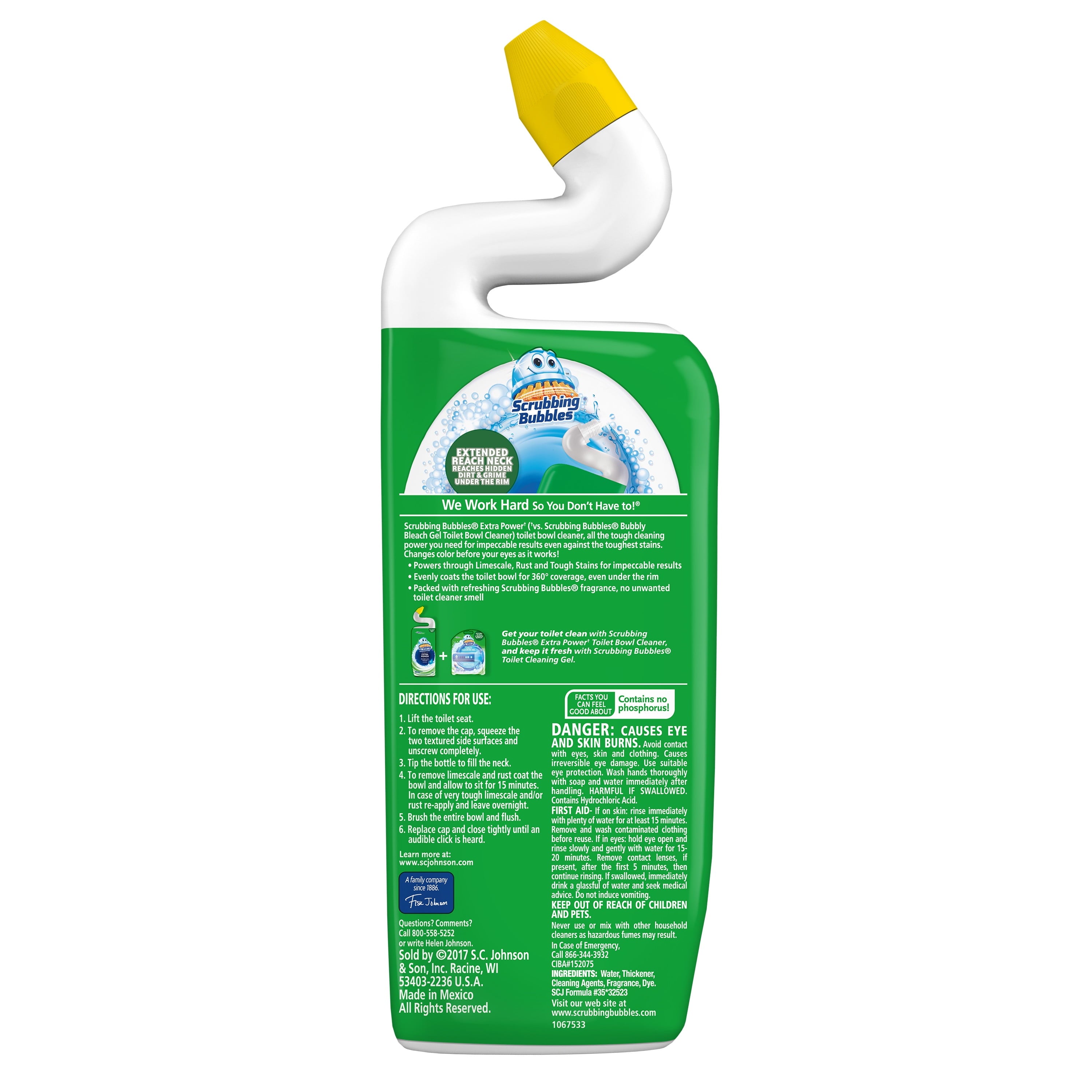 Scrubbing Bubbles Extra Power Toilet Bowl Cleaner - Rainshower, 24 Ounces