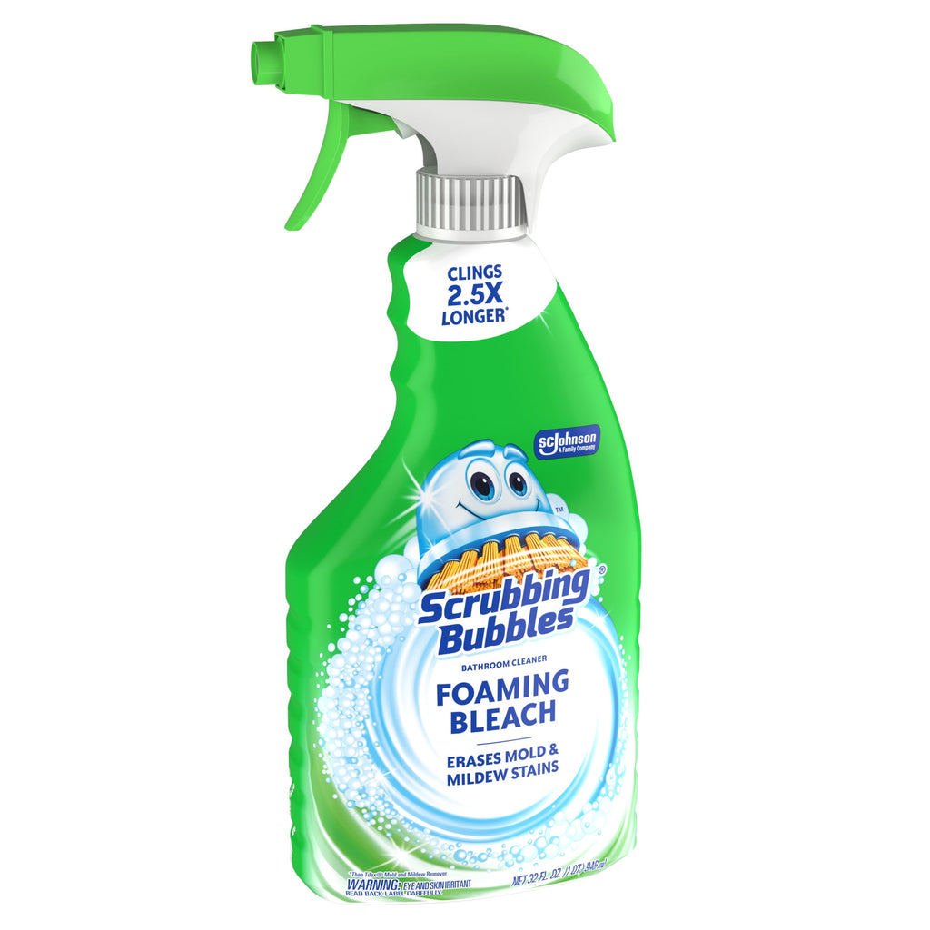 Scrubbing Bubbles Foaming Bleach Bathroom Shower & Tub Cleaner Spray - Mold & Mildew Stain Remover, 32 oz