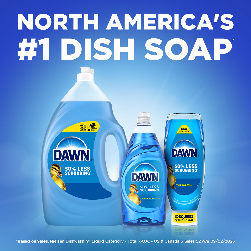 Dawn Free & Clear EZ-Squeeze Dish Soap - Lemon, 24.3 fl oz - 4-Pack