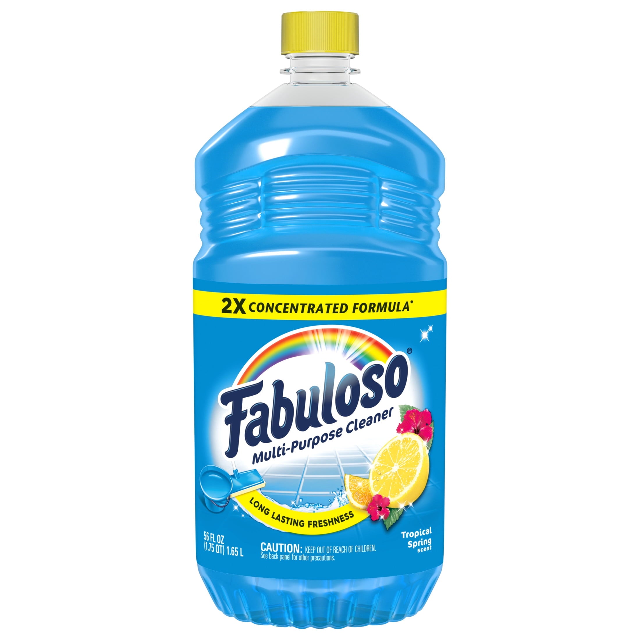 Fabuloso 2X Multi-Purpose Cleaner - No Rinse Floor Cleaner, Tropical Spring Scent, 56 fl oz