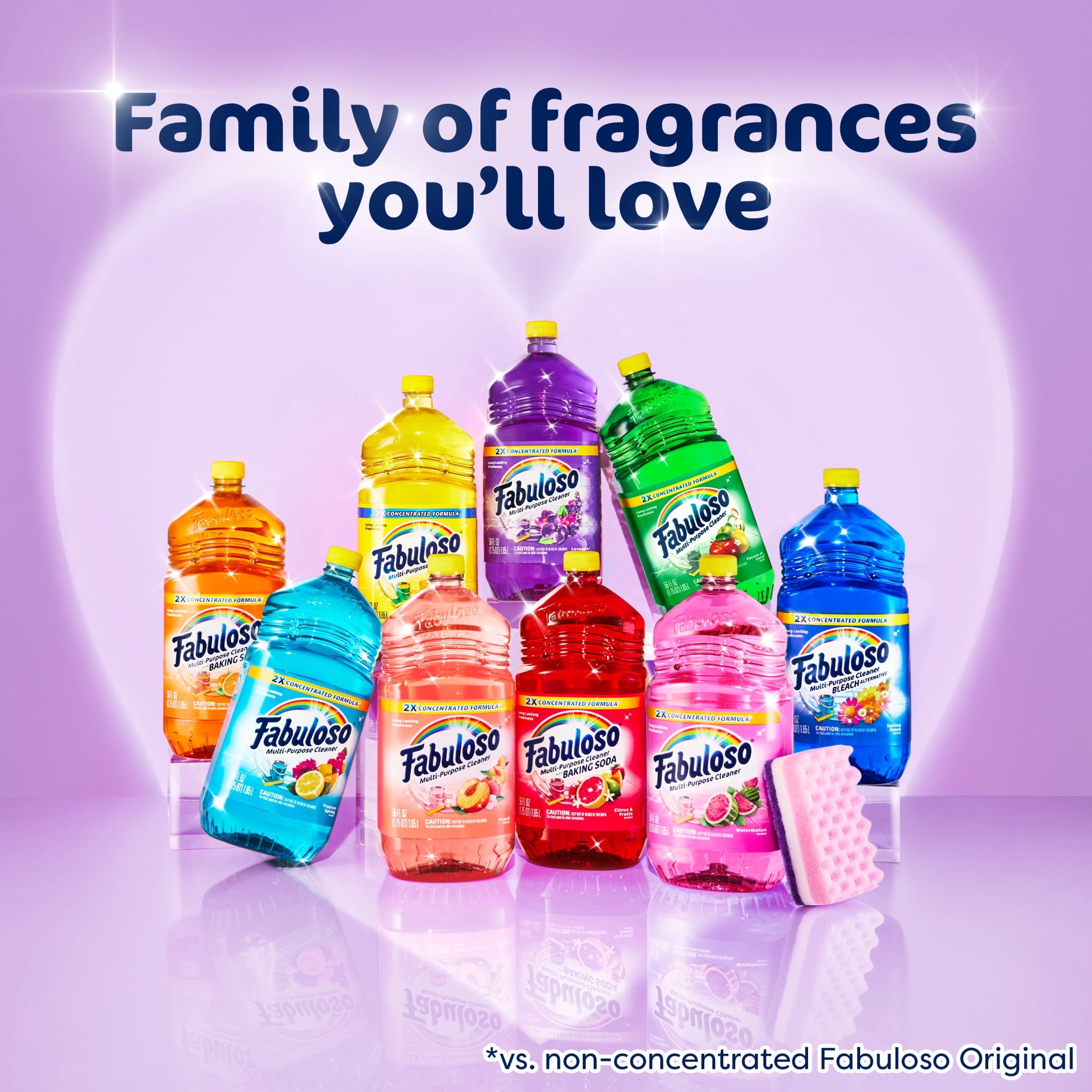 Fabuloso Multi-Purpose Cleaner - 2X Concentrated Formula, Limited Edition, Carnaval Scent, 33.8 fl oz