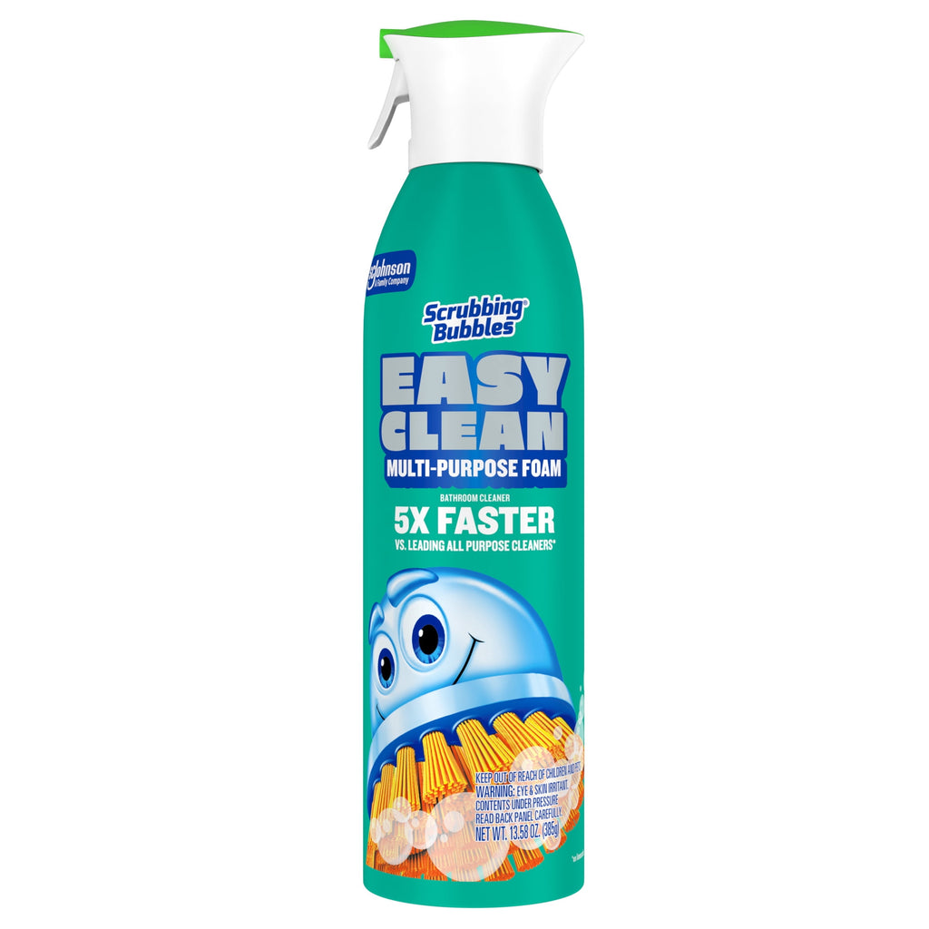 Scrubbing Bubbles Easy Clean Multi-Purpose Bathroom Shower & Tub Cleaner and All-Purpose Cleaner - Aerosol Spray, 13.58 oz