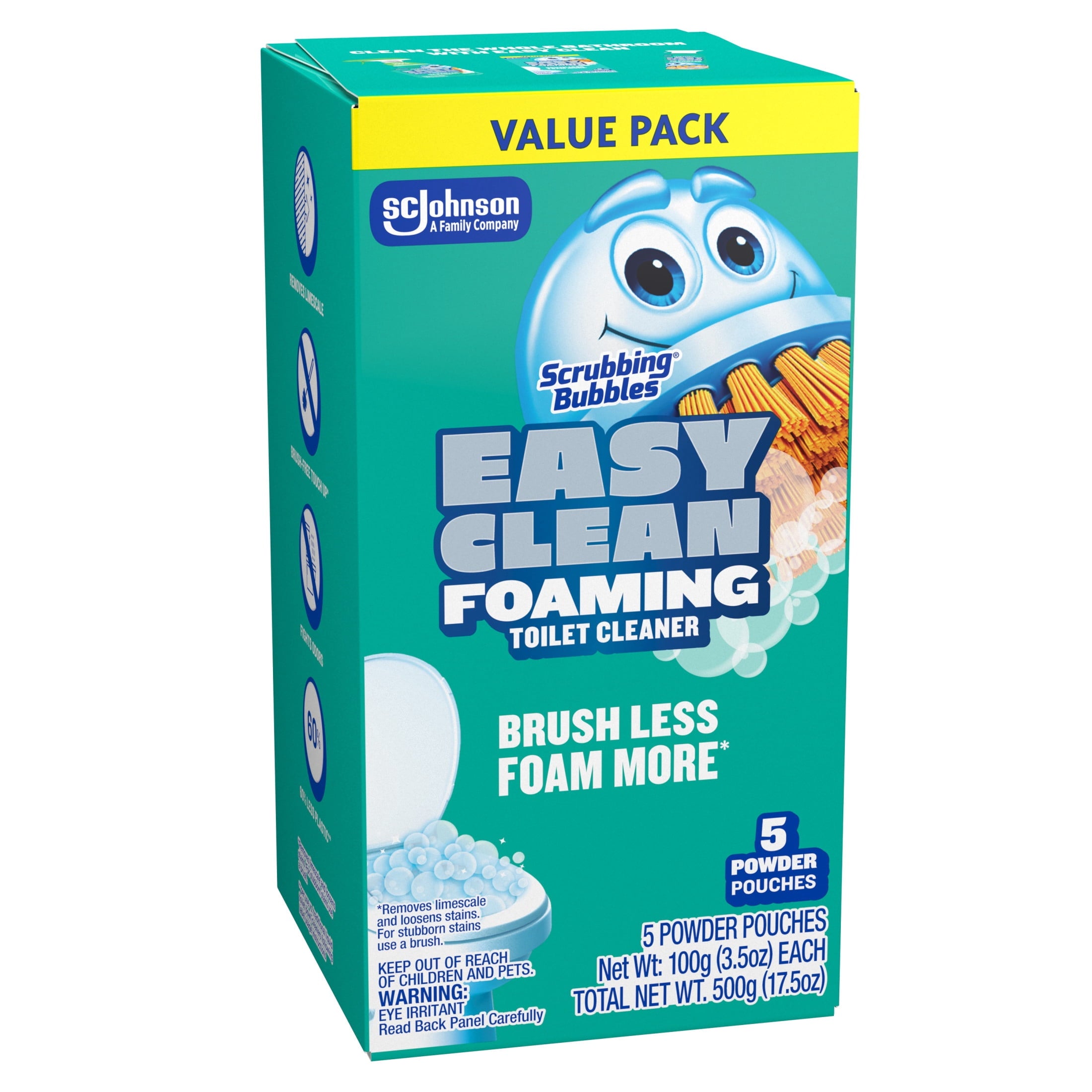 SCRUBBING BUBBLES® EASY CLEAN FOAMING TOILET CLEANER 5 Count 100G/4US