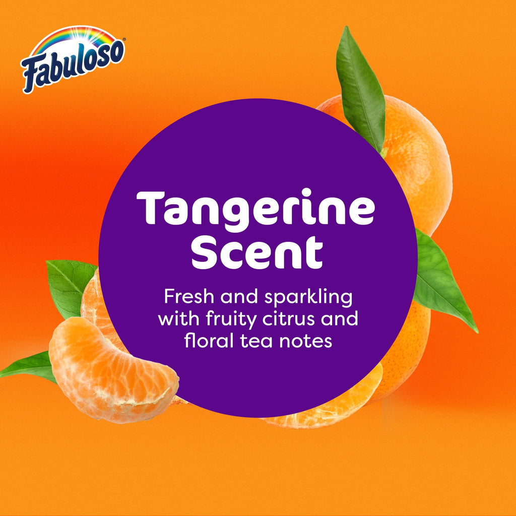 Fabuloso 2X Multi-Purpose Cleaner - No Rinse Floor Cleaner, Tangerine Scent, 56 fl oz