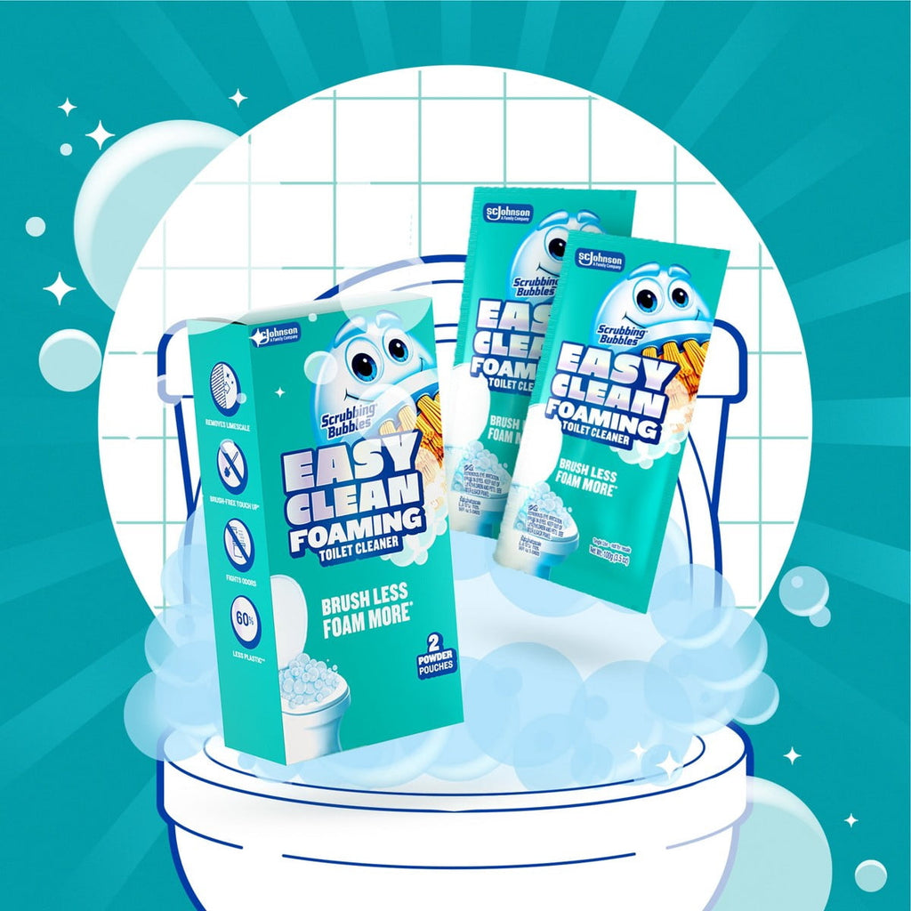 Scrubbing Bubbles Easy Clean Toilet Bowl Cleaner Foaming Powder - 2 Count