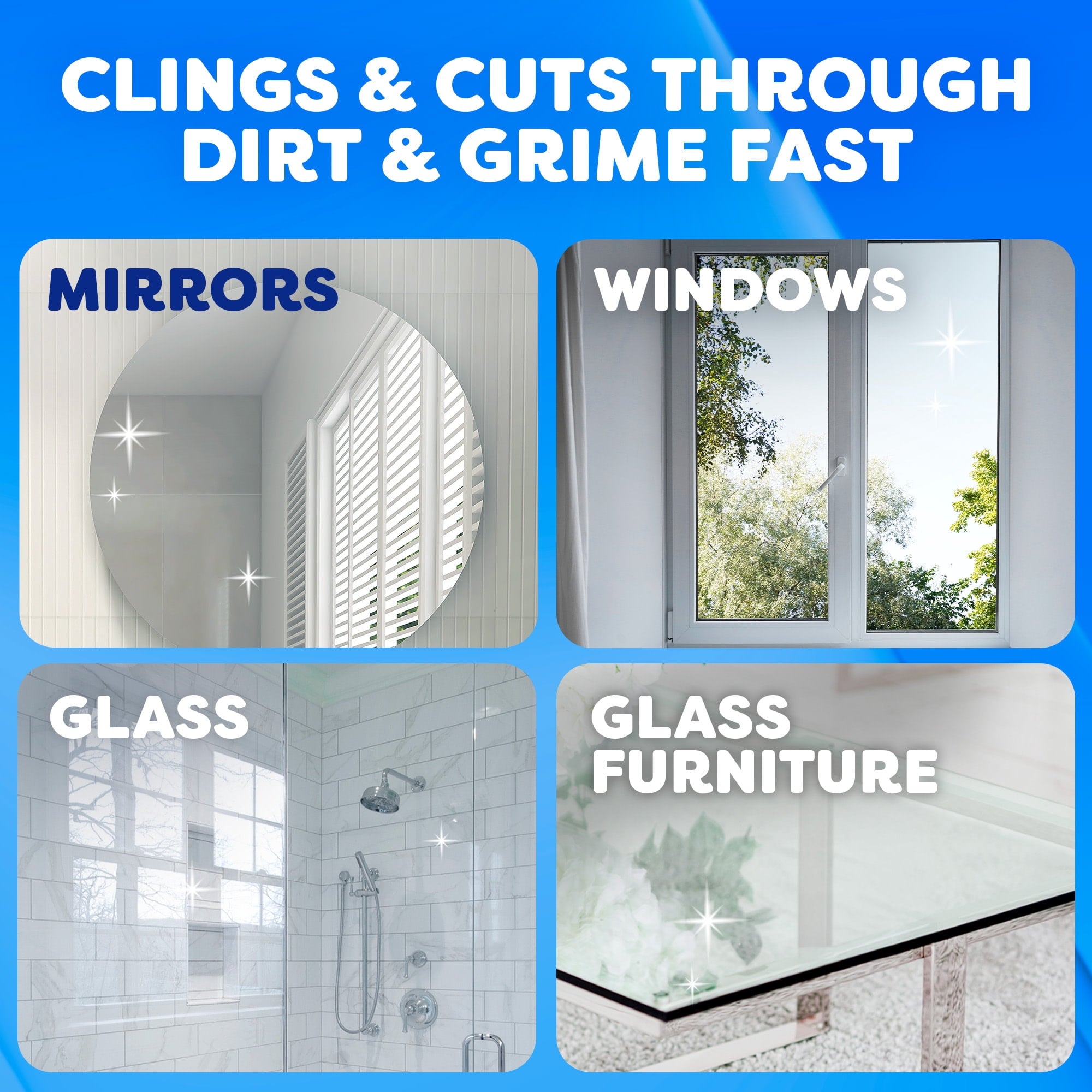 Windex Fast Shine Foam Glass - Window, and Mirror All-Purpose Cleaner, No-Drip Aerosol Cleaning Spray, Grapefruit, 19 oz