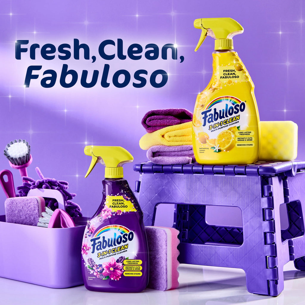 Fabuloso 3-in-1 Clean Spray - Multi-Purpose Cleaner, Lavender Scent, 25.3 fl oz