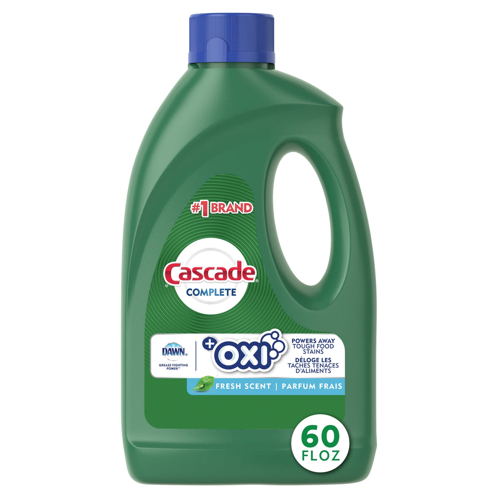 Cascade Complete Gel + Oxi - Dishwasher Detergent, 60 fl oz
