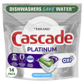 Cascade Platinum ActionPacs + Oxi - Dishwasher Detergent, Fresh Scent, 14 Count