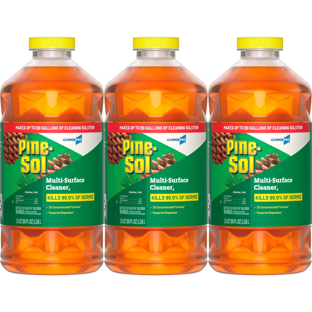 CloroxPro Pine-Sol Multi-Surface Cleaner - Original Pine, 80 Fl Oz, Pack Of 3 Bottles