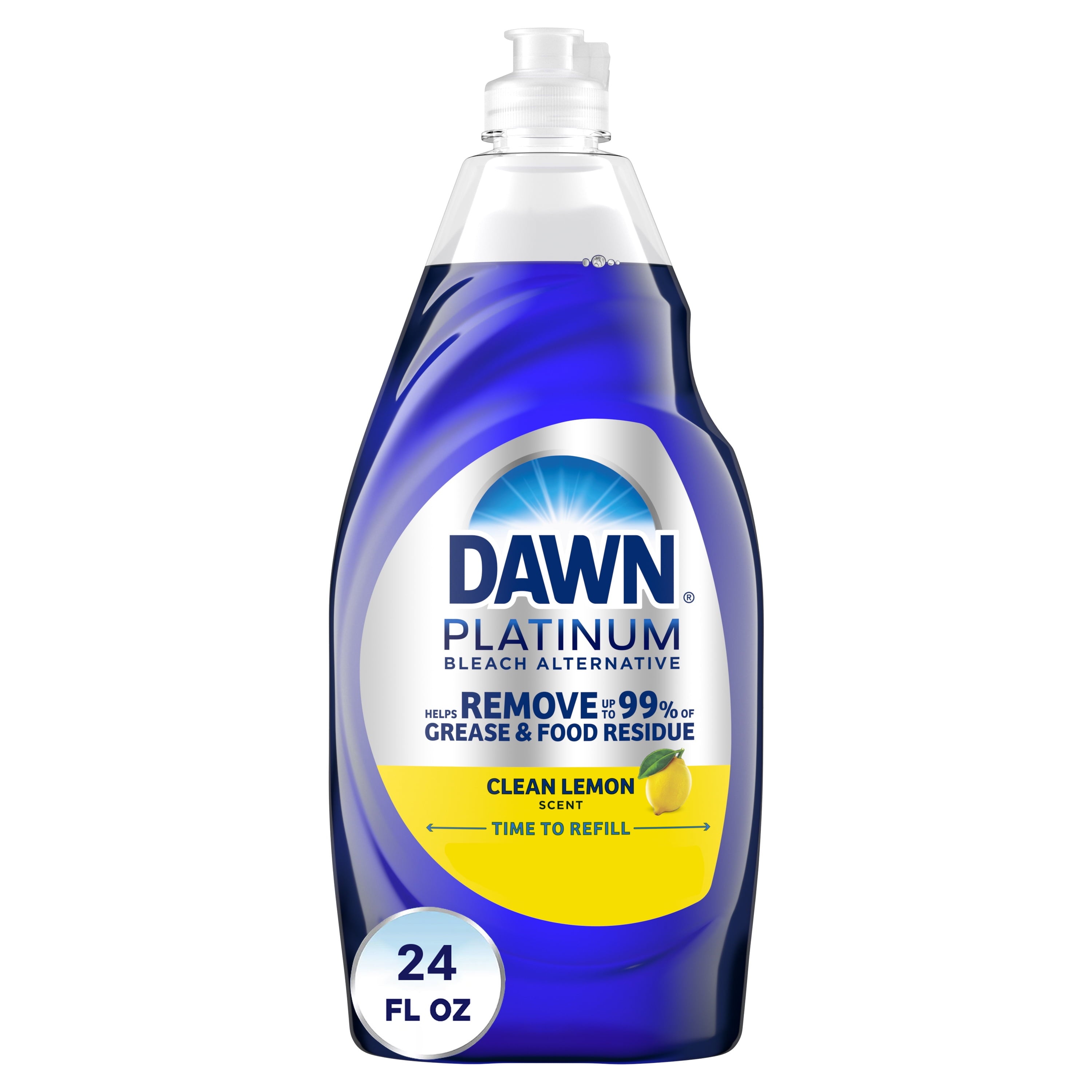 Dawn Platinum Bleach Alternative Dish Soap - Dishwashing Liquid, Clean Lemon, 24 fl oz