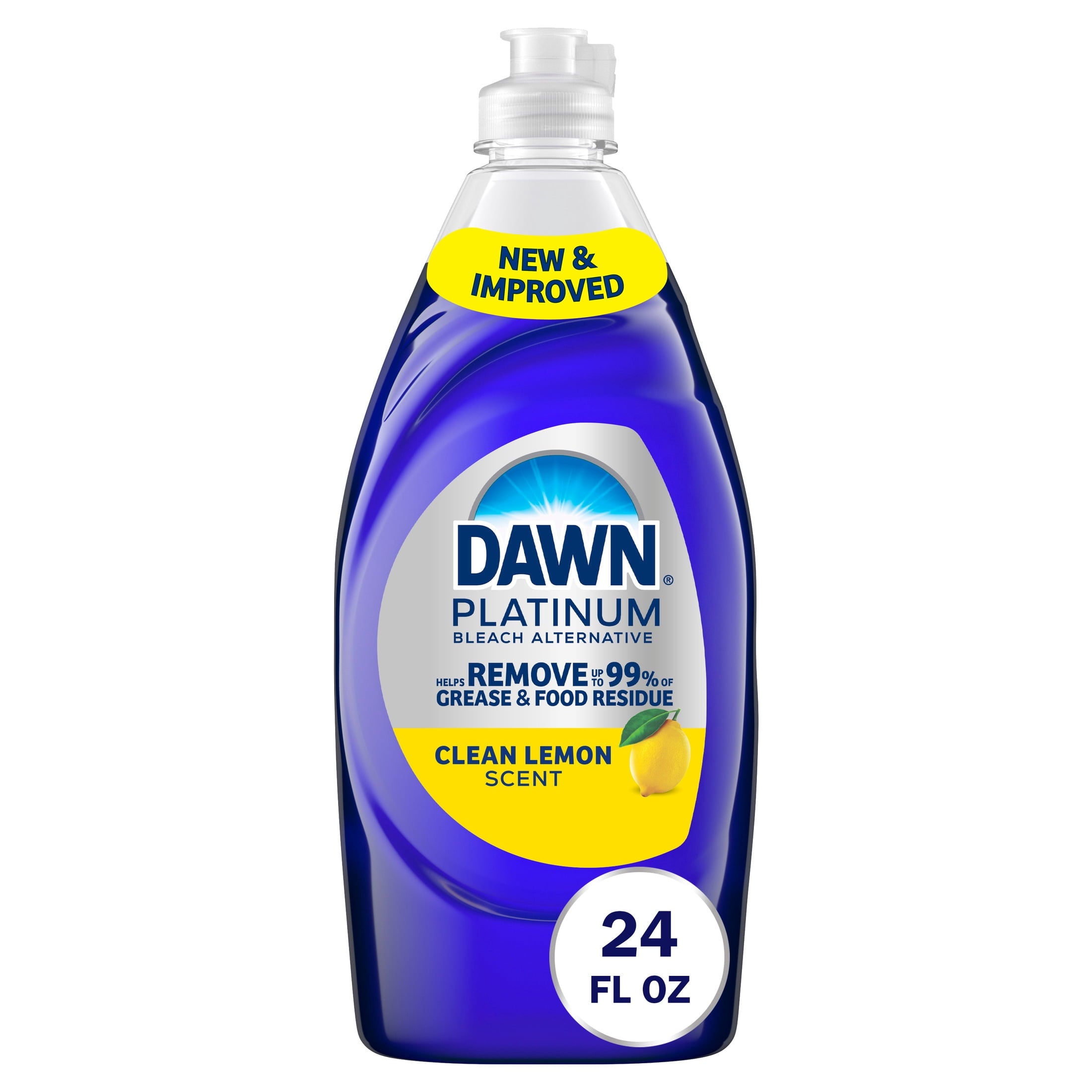 Dawn Platinum Dish Soap Bleach Alternative Clean Lemon - 24oz