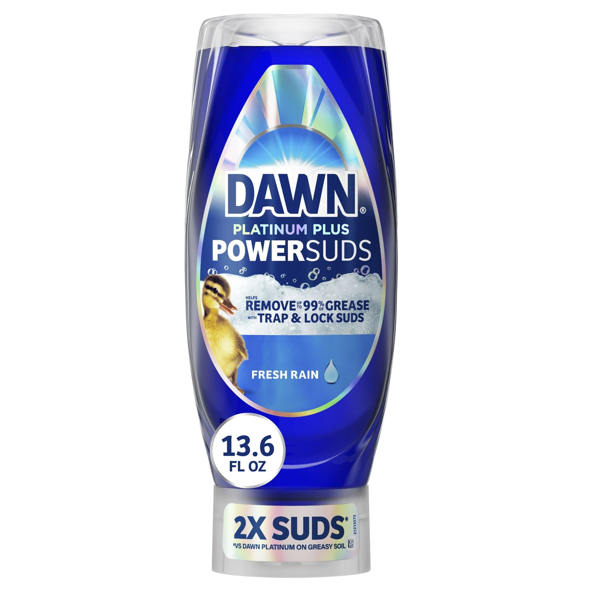 Dawn Platinum Plus PowerSuds Liquid Dish Soap - 13.6 oz. EZ-Squeeze Bottle