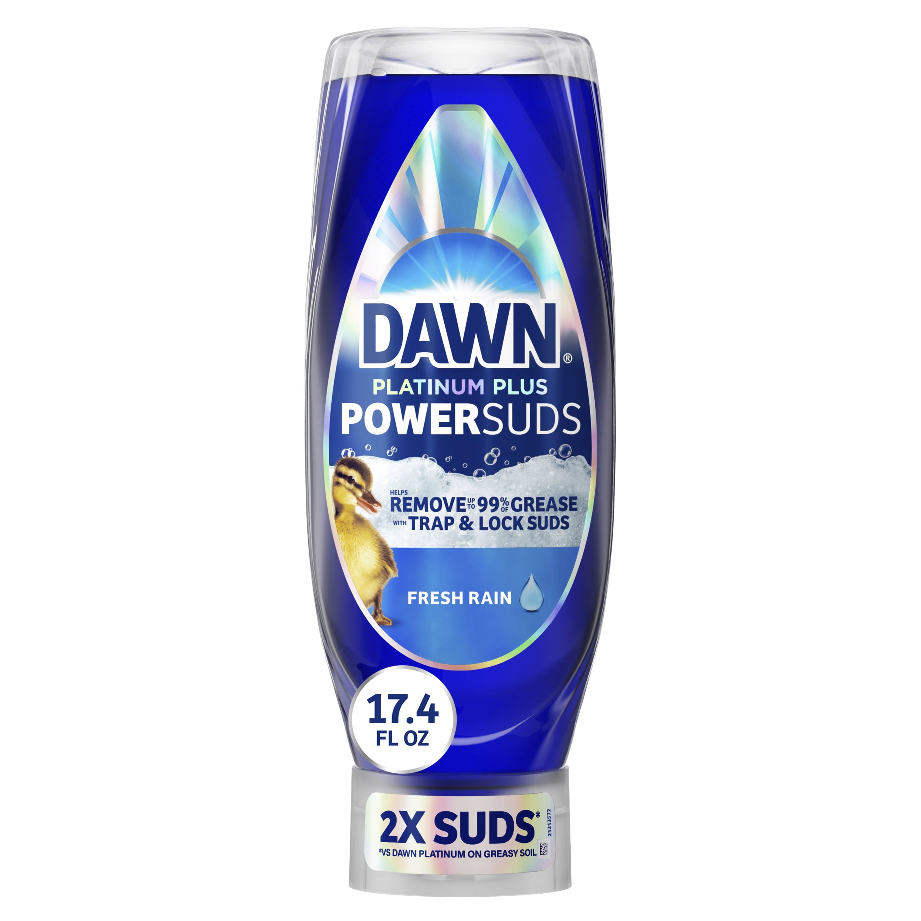 Dawn Platinum Plus PowerSuds Liquid Dish Soap - 17.4 oz. EZ-Squeeze Bottle