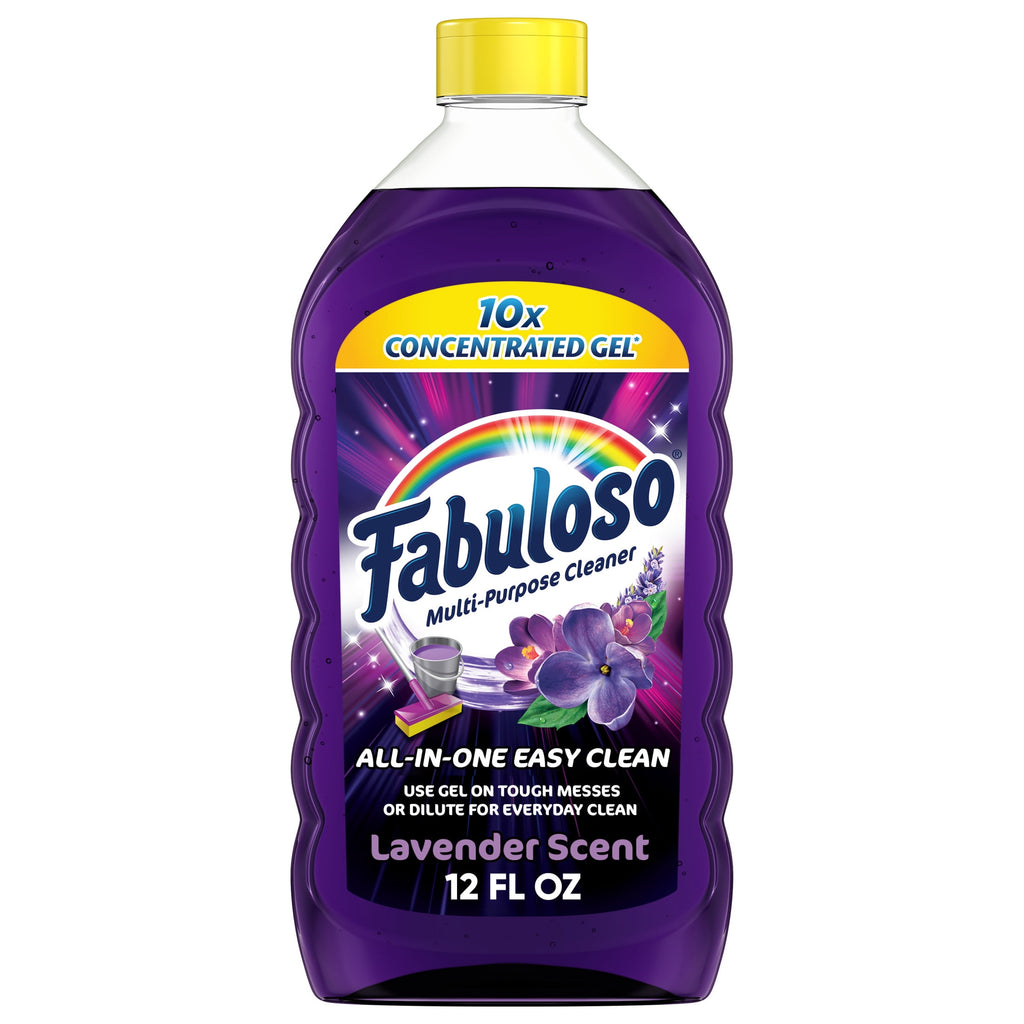 Fabuloso 10X Concentrated Gel - Multi-Purpose Cleaner, Toilet Cleaner, Floor Cleaner, Lavender Scent, 12 fl oz Bottle