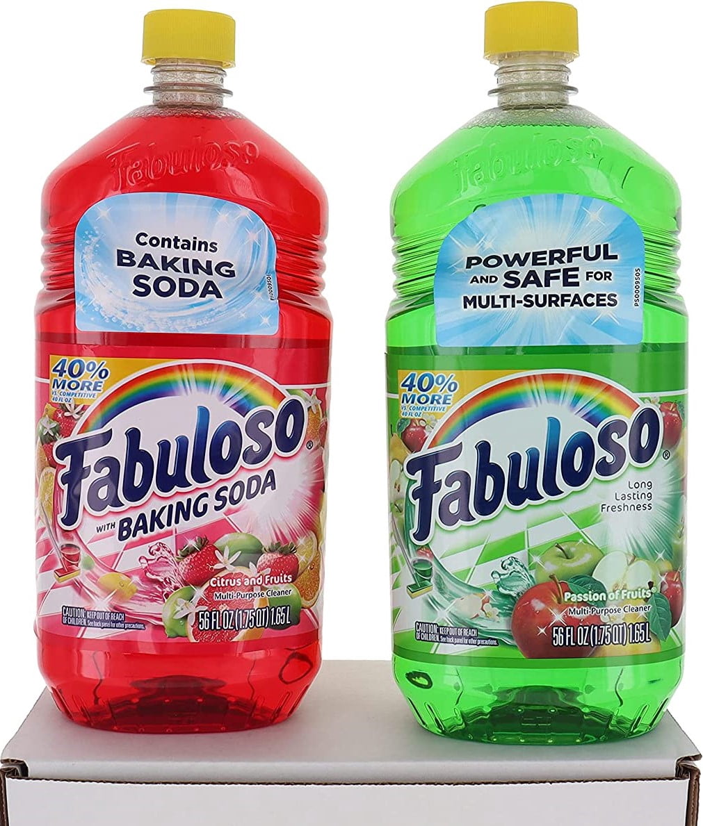 Fabuloso Multi-Purpose Cleaner - 56 Fl Oz - Assorted Scents Variety Bundle of 2 Bottles (1 of Each - Total of 2)(SCENTS RANDOMLY SELECTED)