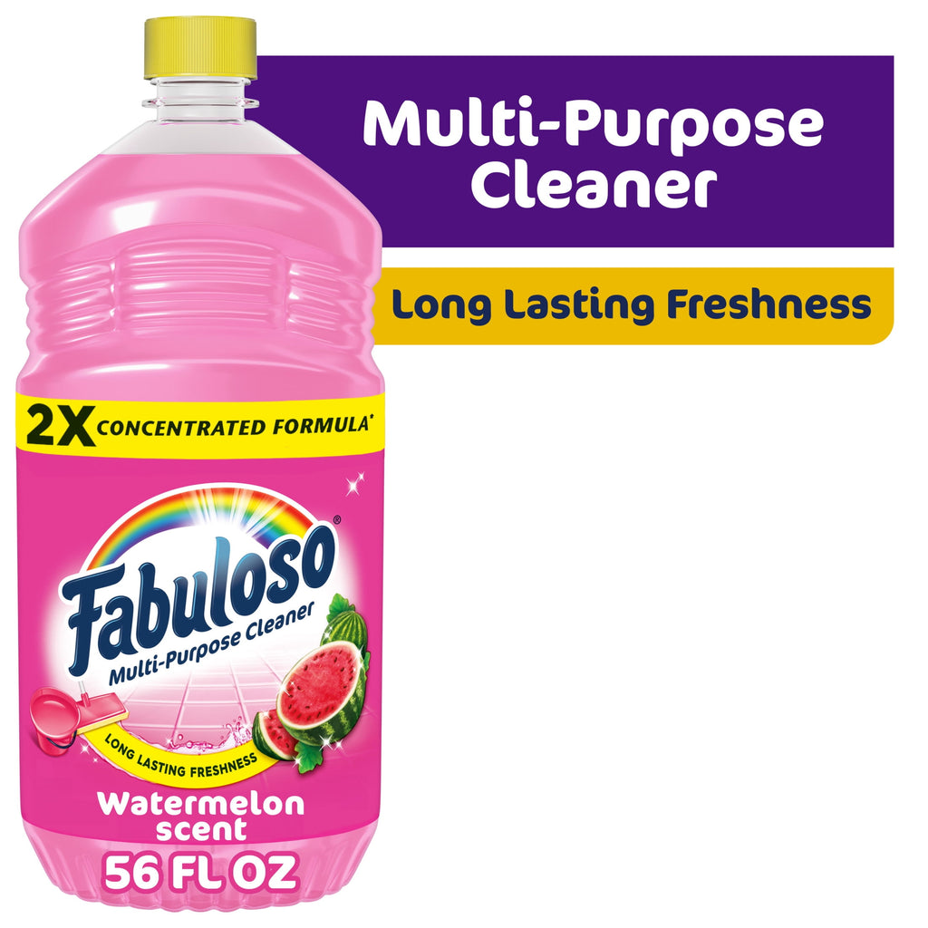Fabuloso 2X Multi-Purpose Cleaner - No Rinse Floor Cleaner, Watermelon Scent, 56 fl oz