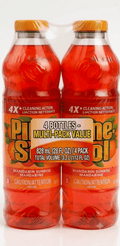 Pine-Sol Multi-Surface Cleaner - 4X Cleaning Action, 828 mL, Mandarin Sunrise, (4 Pack)