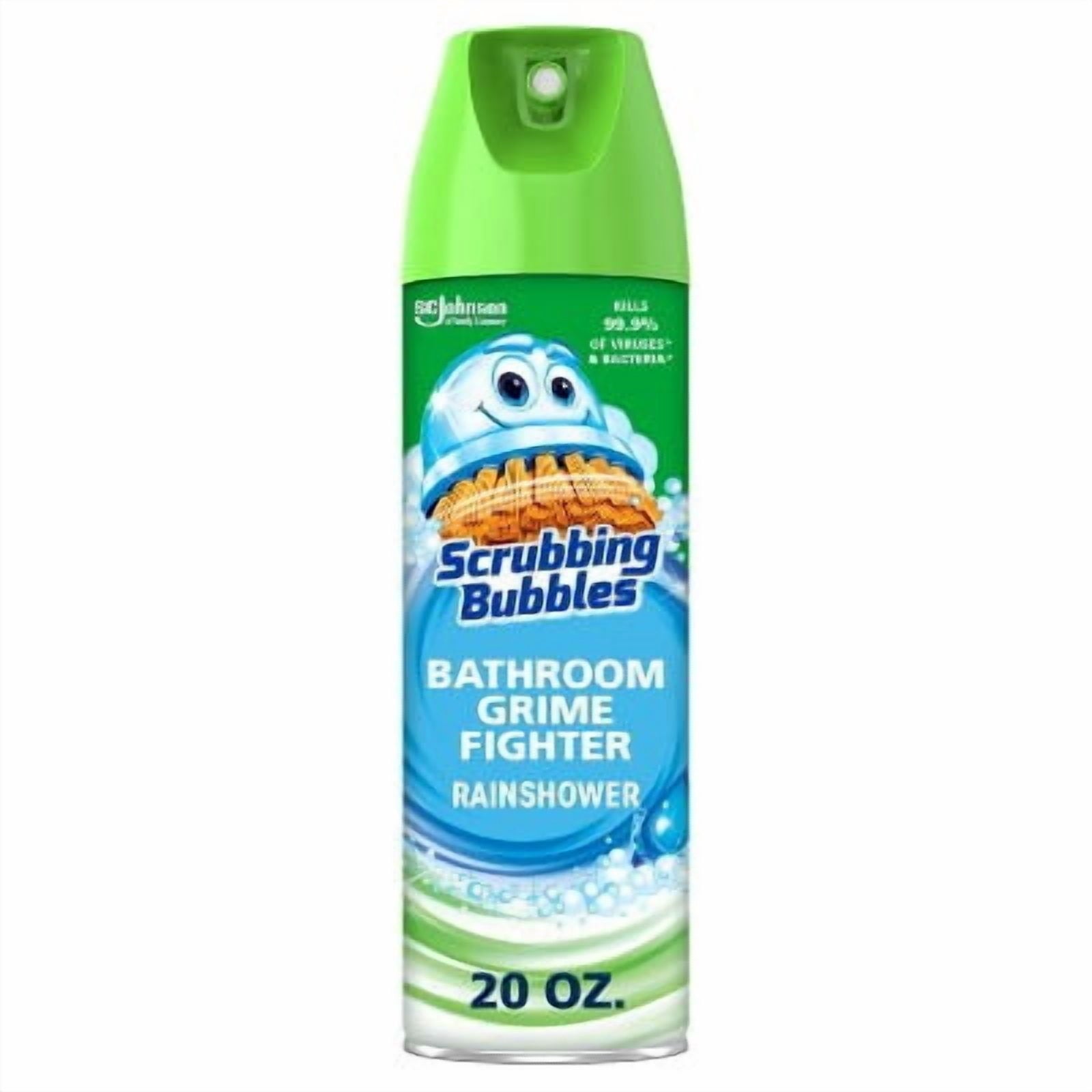 Scrubbing Bubbles Bathroom Cleaner Disinfectant Spray Grime Fighter Aerosol - Rainshower - 20oz