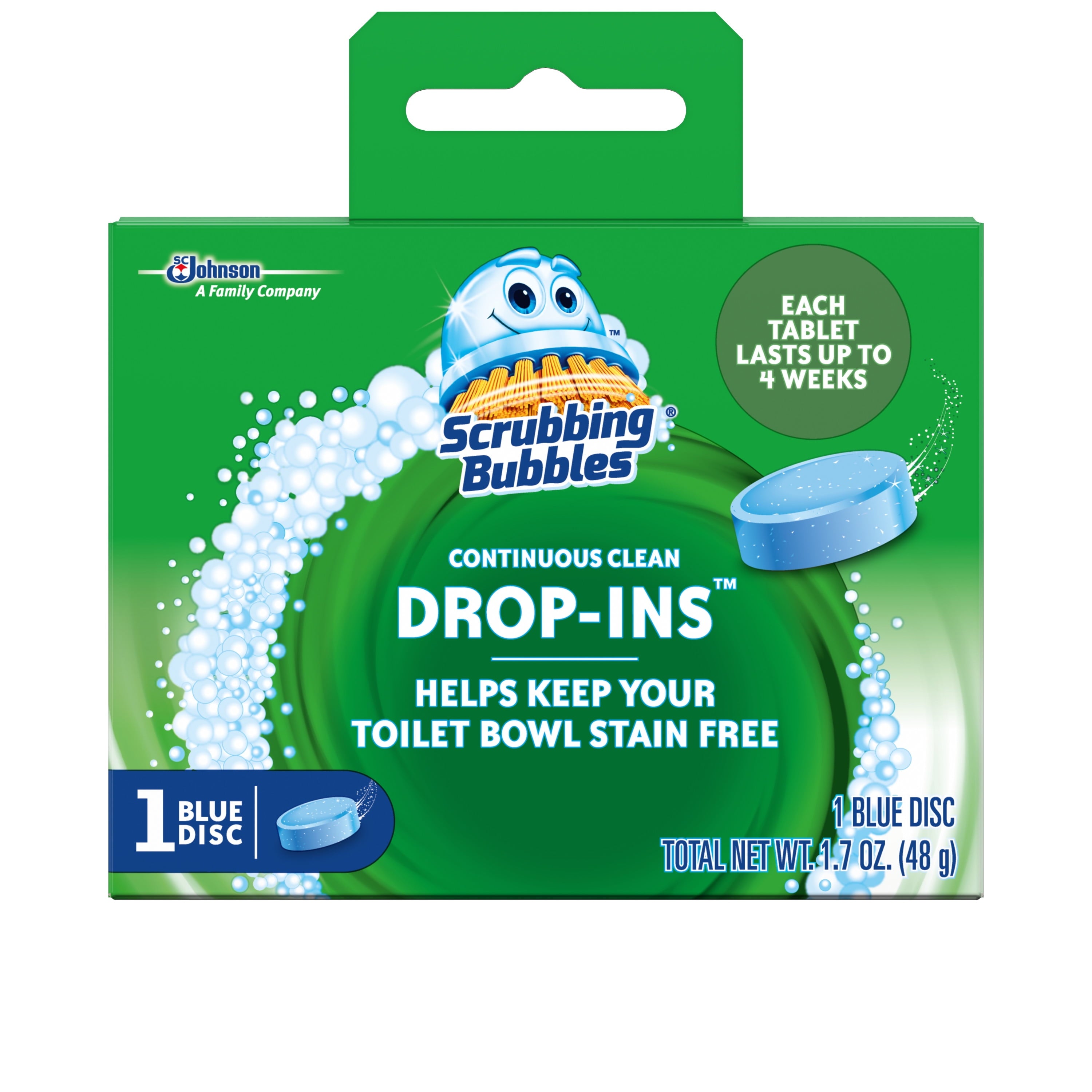 Scrubbing Bubbles Continuous Clean Drop-Ins - Blue Disc, 1 count