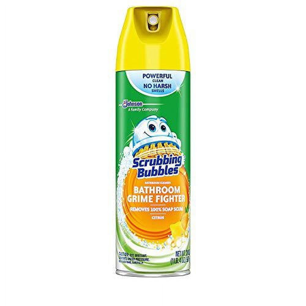 scrubbing bubbles disinfectant bathroom cleaner - fresh citrus scent, 20 ounce, pack of 2 (package may vary)