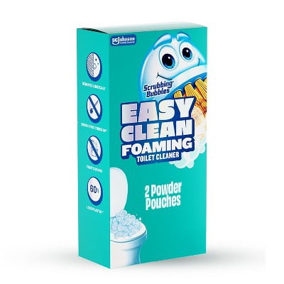 Scrubbing Bubbles Easy Clean Toilet Bowl Cleaner Foaming Powder - 2 Count