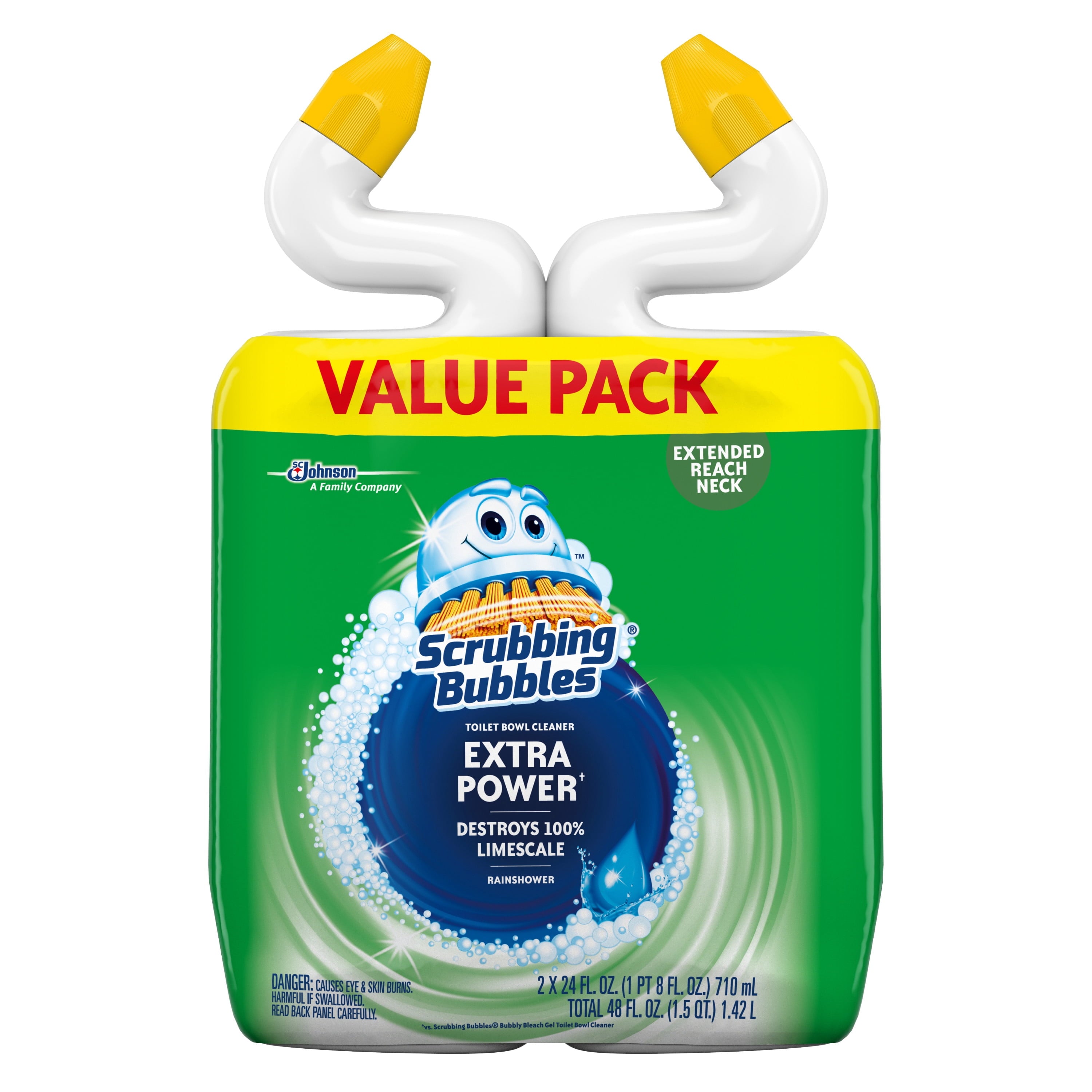 Scrubbing Bubbles Extra Power Toilet Bowl Cleaner - Rainshower, 24 Ounces, 2 count