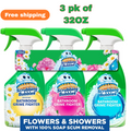Scrubbing Bubbles Flowers & Showers - Bathroom Grime Fighter Spray, Rainshower, Petal Paradise, and Floral Fusion, 32 oz., 3 pk.