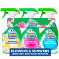 Scrubbing Bubbles Flowers & Showers - Bathroom Grime Fighter Spray, Rainshower, Petal Paradise, and Floral Fusion, 32 oz., 3 pk