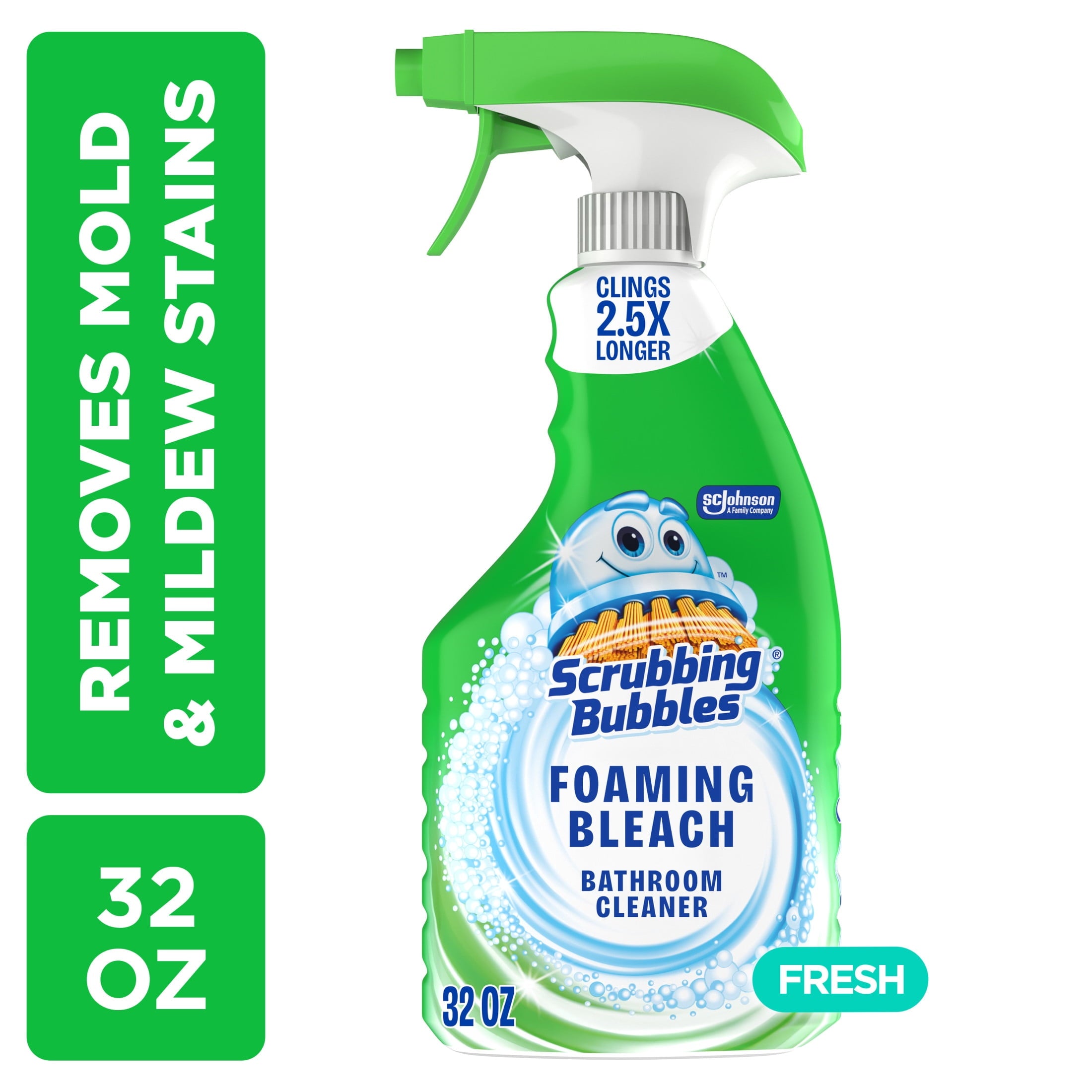 Scrubbing Bubbles Foaming Bleach Bathroom Shower & Tub Cleaner Spray - Mold & Mildew Stain Remover, 32 oz