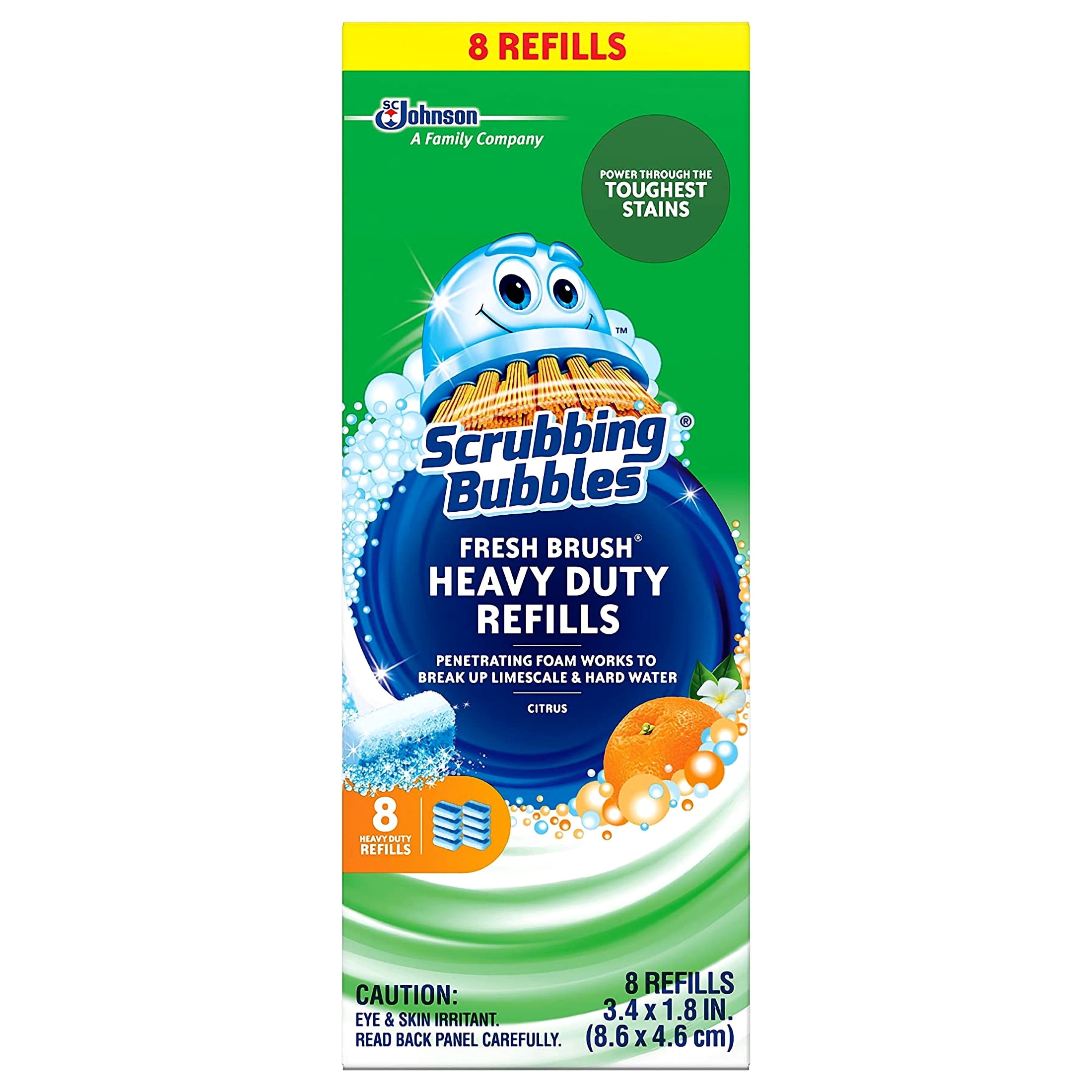 Scrubbing Bubbles Heavy Duty Fresh Brush Refills - 8 Count