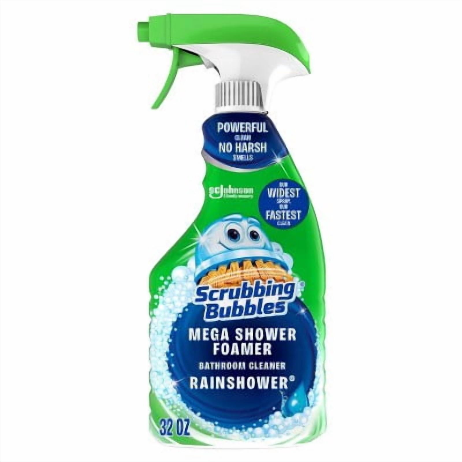 Scrubbing Bubbles Mega Bathroom Shower Cleaner Foam Disinfectant Spray - Rainshower - 32 fl oz: Dye-Free - Multi-Surface, Countertops, Tub