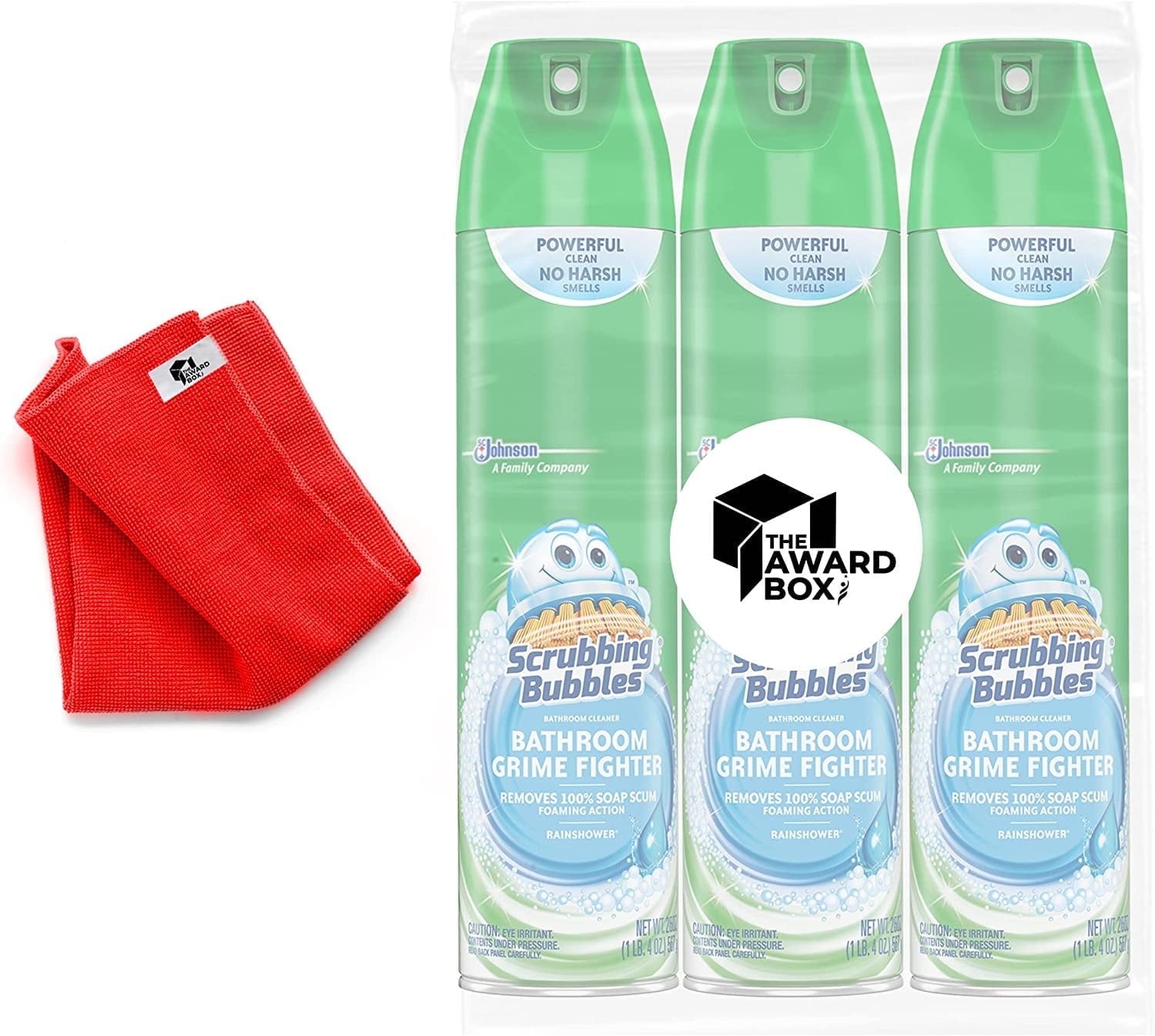 The Award Box Scrubbing Bubbles Bathroom Grime Fighter Rainshower 25 oz - 3 Pack