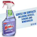 Windex Ammonia-Free Glass - Window, Mirror, and Windshield Cleaner, Crystal Rain Scent, Spray Bottle, 32 fl oz