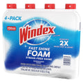 Windex Fast Shine Foam Glass Cleaner - Rainshower Scent, 19 Ounce (Pack of 4)