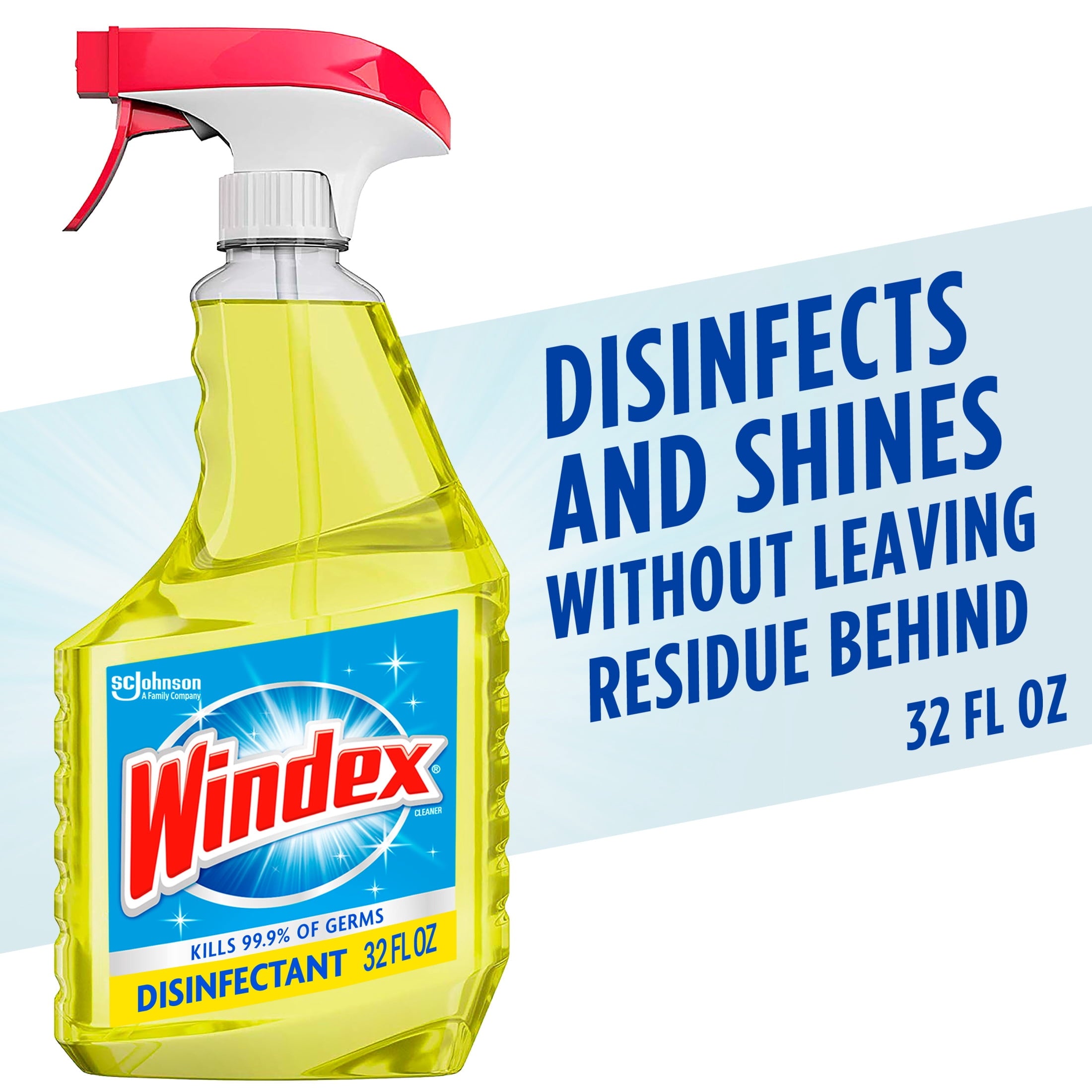 Windex Multi-Surface - Disinfectant, and All-Purpose Cleaner, Spray Bottle, Citrus Scent, 32 fl oz