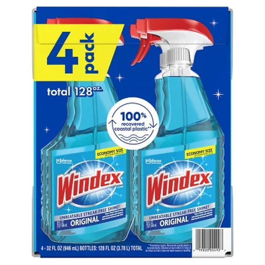 Windex Original Glass Cleaner 4x32 oz bottles - 128 oz Total