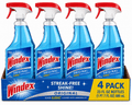 Windex Original Glass & More Cleaner with Ammonia-D - 23 fl oz (Pack of 4) – Streak-Free Glass & Multi-Surface Cleaner Spray